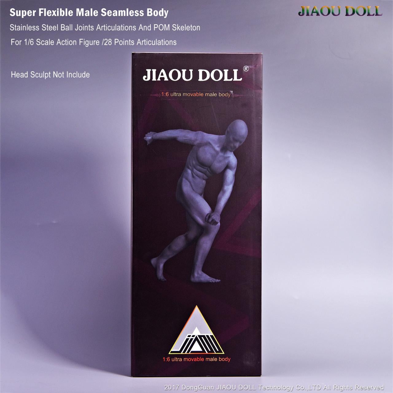 JIAOU DOLL 1/6 Seamless Male Body Detachable Foot Natural/Wheaten